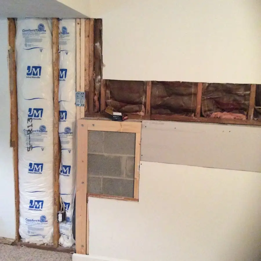 Wall insulation replacement during Contents Cleaning & Restoration in Edgewater